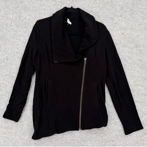 Helmut Lang Jackets & Blazers - Helmut Lang Villous Black Asymmetrical Zip Knit Jacket Women's Size MEDIUM